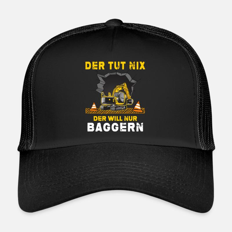 bagger baggerfahrer Baggerschaufel Baustelle Trucker Cap