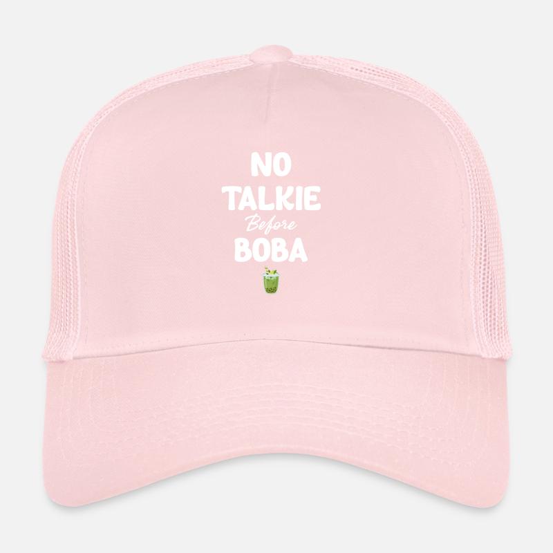 No Talkie Before Boba Bubble Japanese Trucker Cap