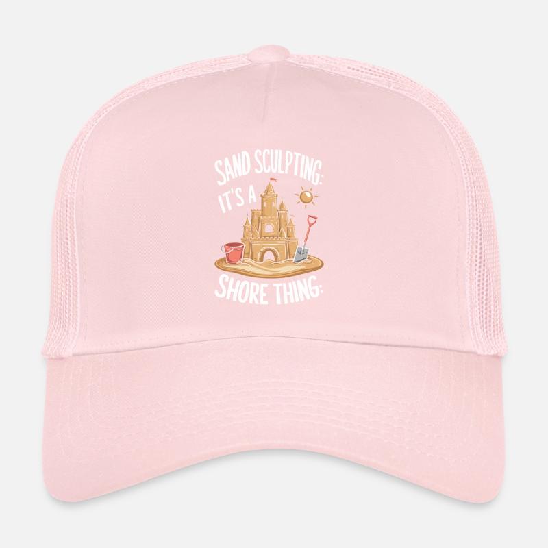 Art créatif des châteaux de sable sur la plage | Sculptures Casquette trucker 