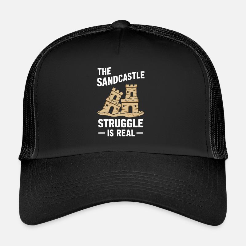 Art créatif des châteaux de sable sur la plage | Sculptures Casquette trucker 