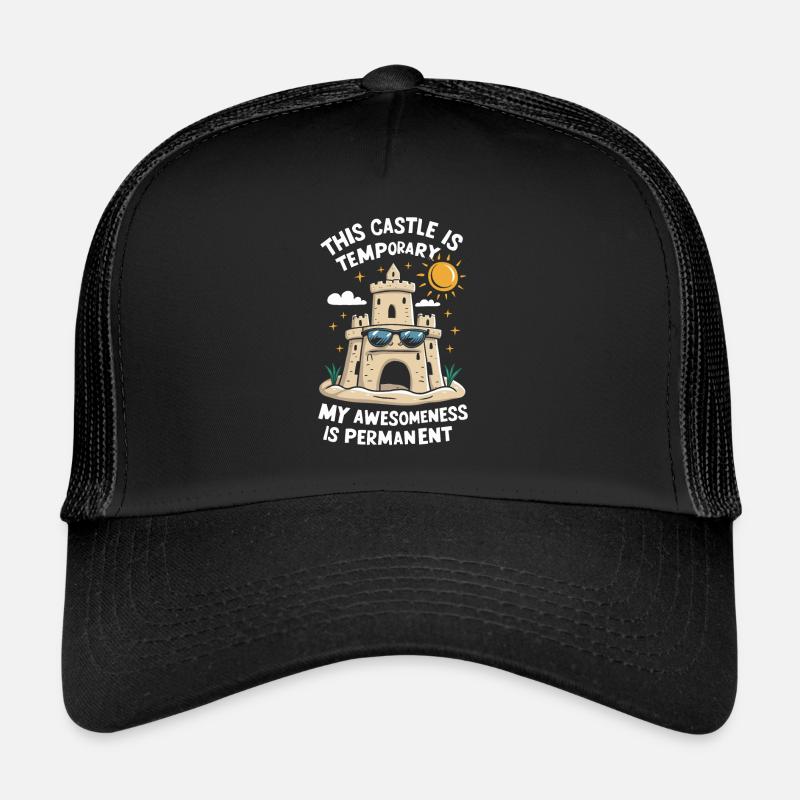 Art créatif des châteaux de sable sur la plage | Sculptures Casquette trucker 