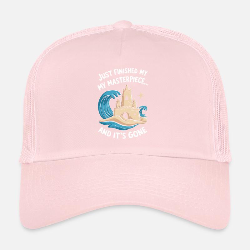 Art créatif des châteaux de sable sur la plage | Sculptures Casquette trucker 
