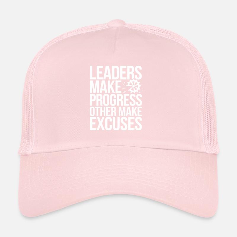 Progress-oriented leadership and management for Trucker Cap