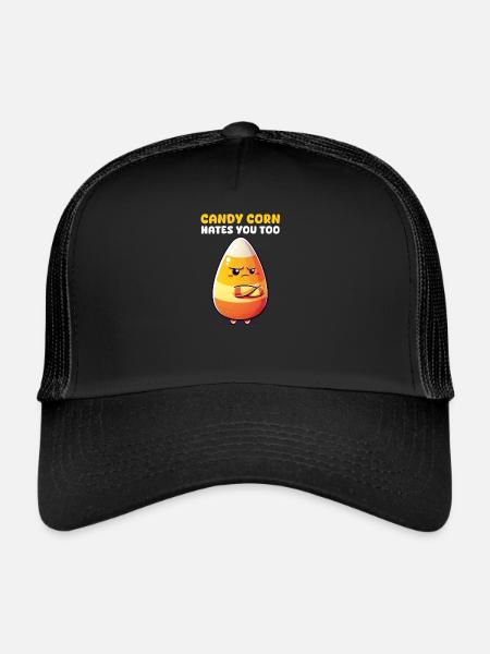 Bonbons au maïs Les bonbons au maïs vous détestent aussi - Casquette trucker  - noir/noir - Devant