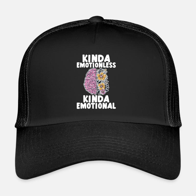 Kinda Emotionless Kinda Emotional 3 - Trucker Cap - Schwarz/Schwarz