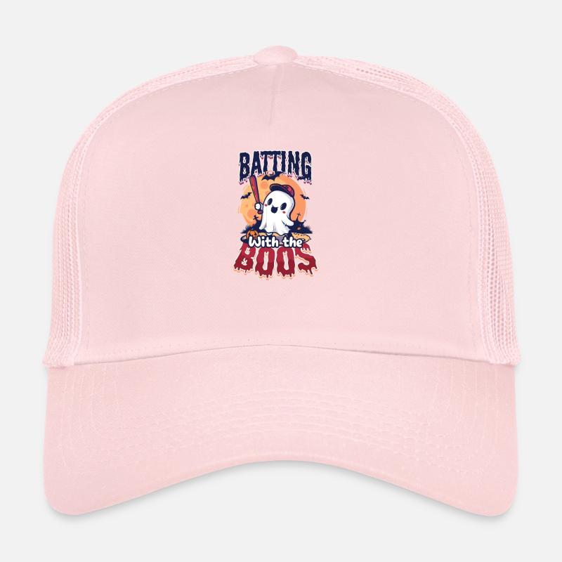 Halloween Baseball Batting With The Boos Trucker Cap