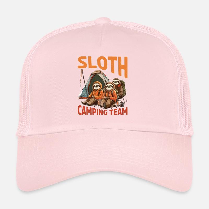 Sloth Camping Team Trucker Cap