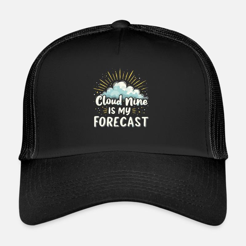 Whimsical Weather Patterns, Whimsical Clouds, Funny Trucker Cap