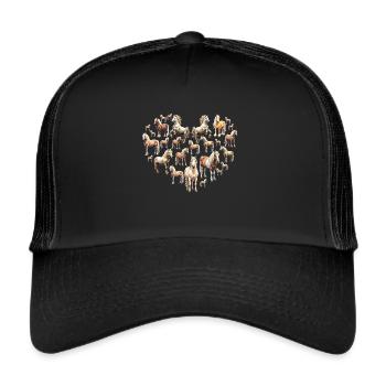 Equestrian Horse Owner Haflinger Owner Haflinger - Trucker Cap - black/black - Front