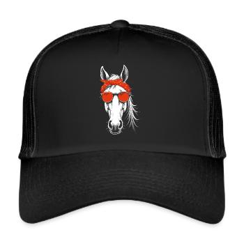 Propriétaire de chevaux équestres Haflinger Propriétaire de chevaux - Casquette trucker  - noir/noir - Devant