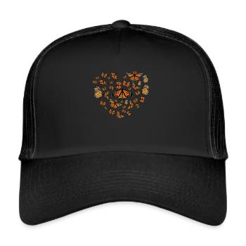 Asclépiade Reine Papillon Sauveur Monarque Papillon - Casquette trucker  - noir/noir - Devant