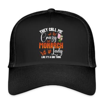 Papillons Le monarque Asclépiade Monarque Monarque Papillon - Casquette trucker  - noir/noir - Devant