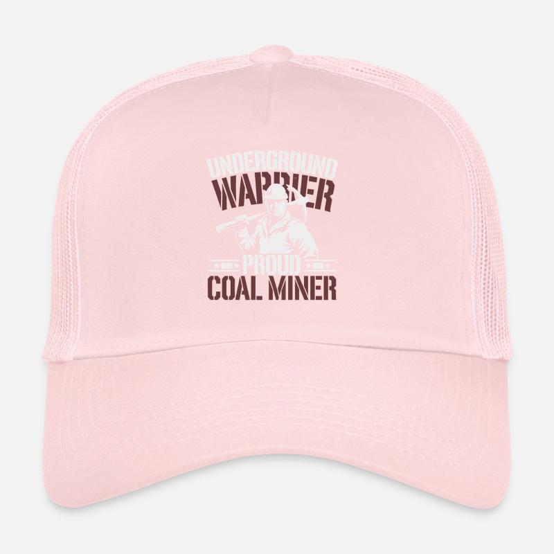 Mineur de charbon Travailleur du casque de sécurité pour mines souterraines Casquette trucker 