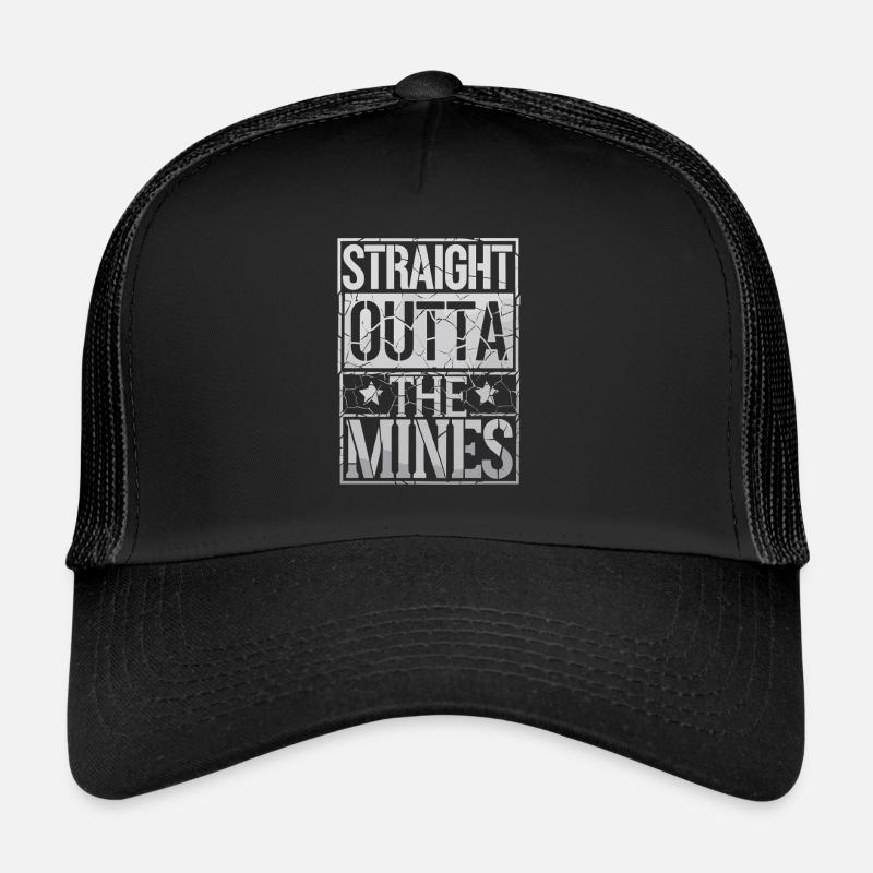 Mineur de charbon Travailleur du casque de sécurité pour mines souterraines Casquette trucker 