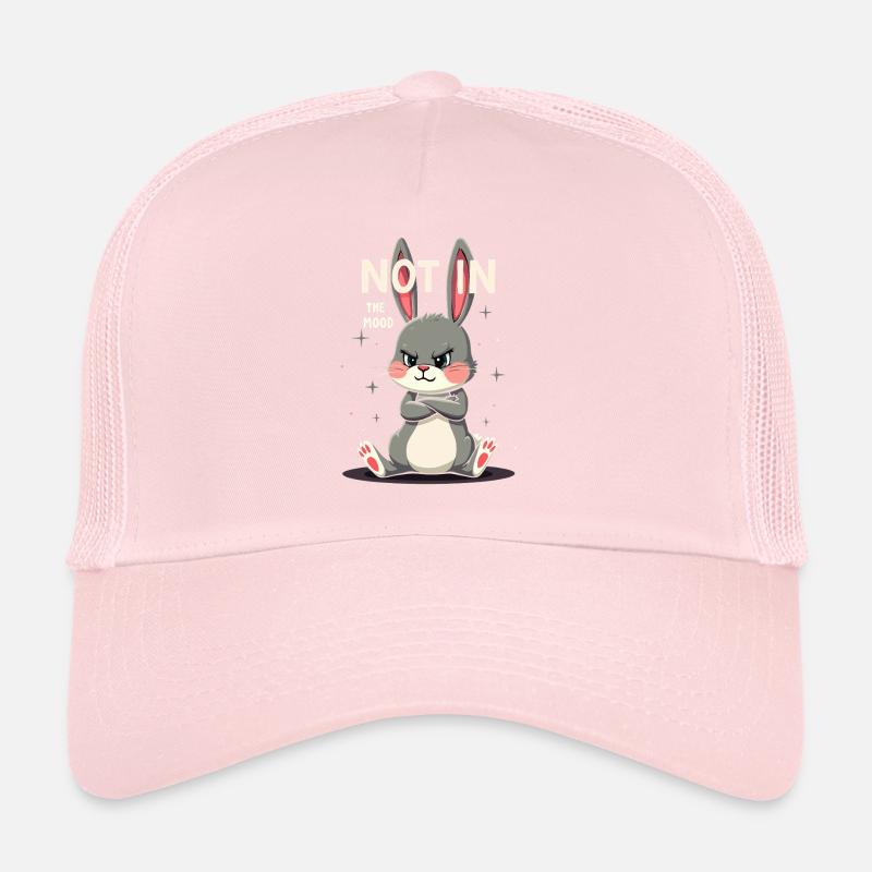 Grumpy Bunny Sarcastic Animal Design Trucker Cap