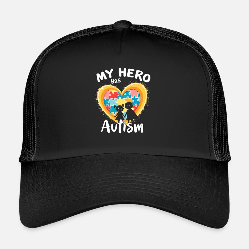 Autismus -geschwister - Trucker Cap - Schwarz/Schwarz