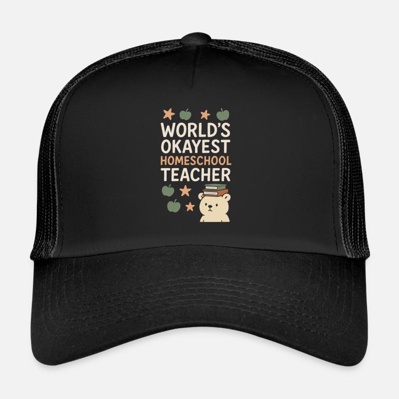 Maman scolarisée à la maison Maman Ours Cadeau d’école à la maison Casquette trucker 