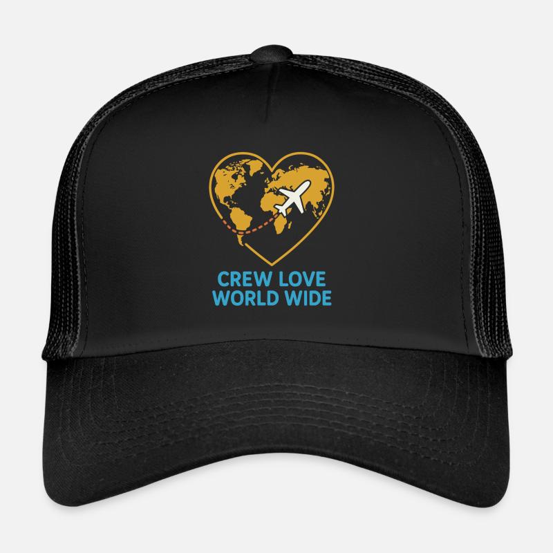 Flight Attendant Cabin Crew Life Aviation Trucker Cap