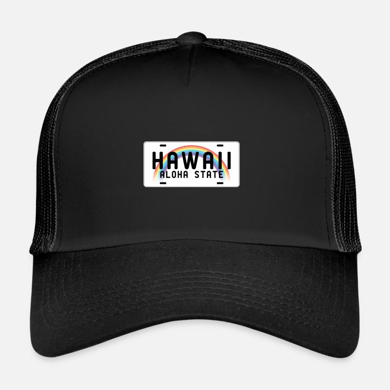 Hawaii Aloha State - Trucker Cap - Schwarz/Schwarz