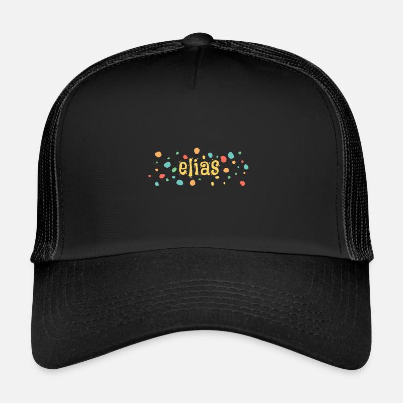 Kleckse Farbkleckse elias - Trucker Cap - Schwarz/Schwarz