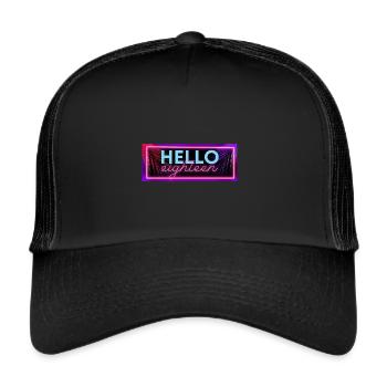 Endlich 18 volljährig hello eighteen - Trucker Cap - Schwarz/Schwarz - Vorne