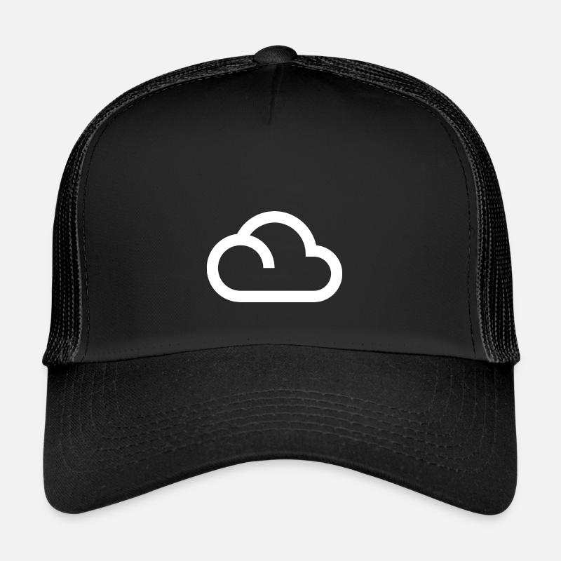 Cloud | White | gift idea - Trucker Cap - black/black