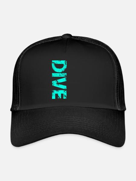 Plongée - Casquette trucker  - noir/noir - Devant
