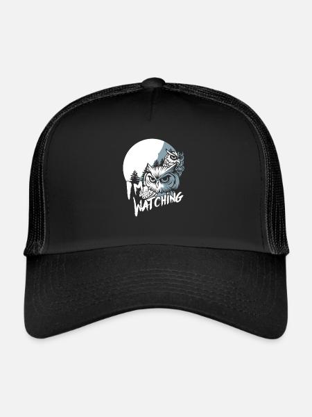 Watching Owls - Trucker Cap - black/black - Front