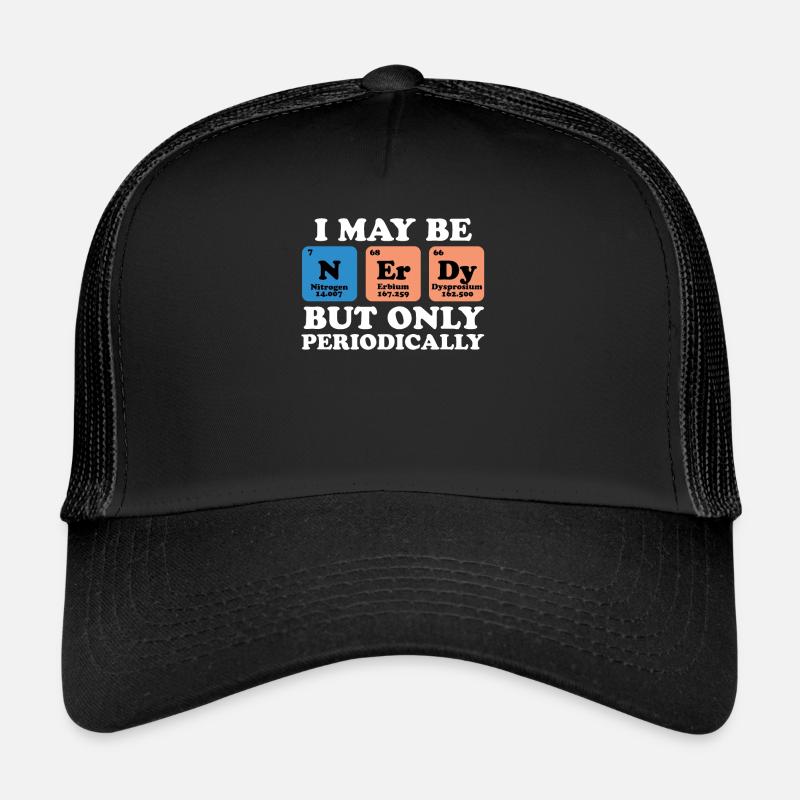 Nerdy Periodensystem - Trucker Cap - Schwarz/Schwarz