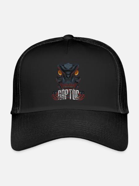 Velociraptor Dinosaure moderne - Casquette trucker  - noir/noir - Devant