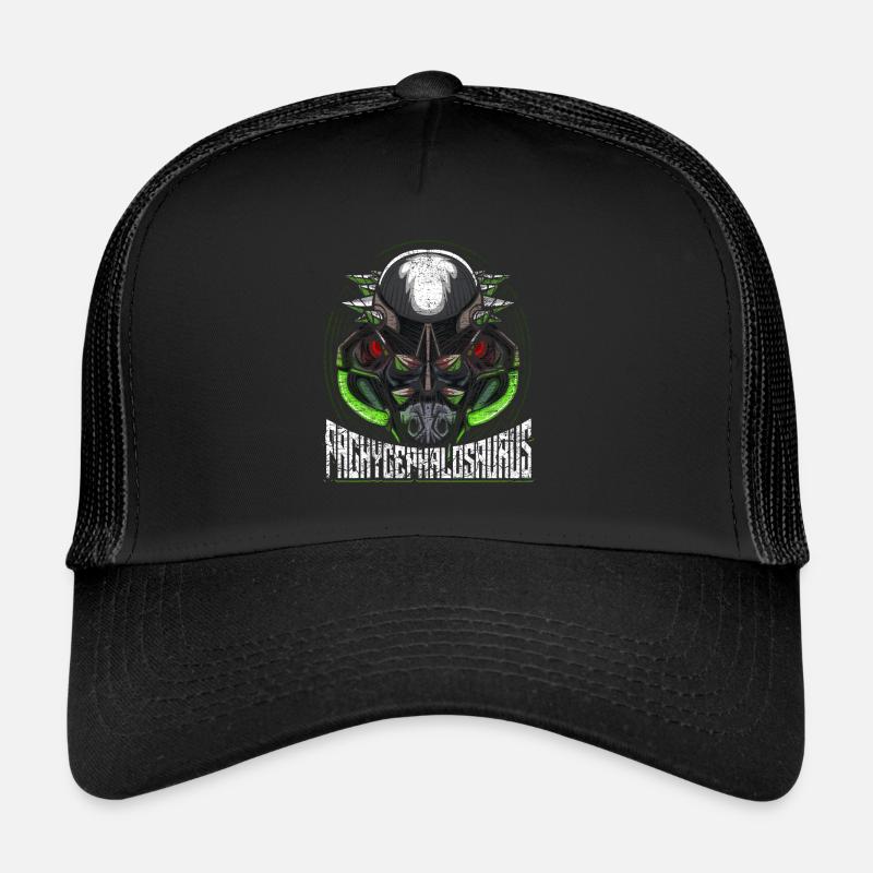 Roboter Dino - Trucker Cap - Schwarz/Schwarz