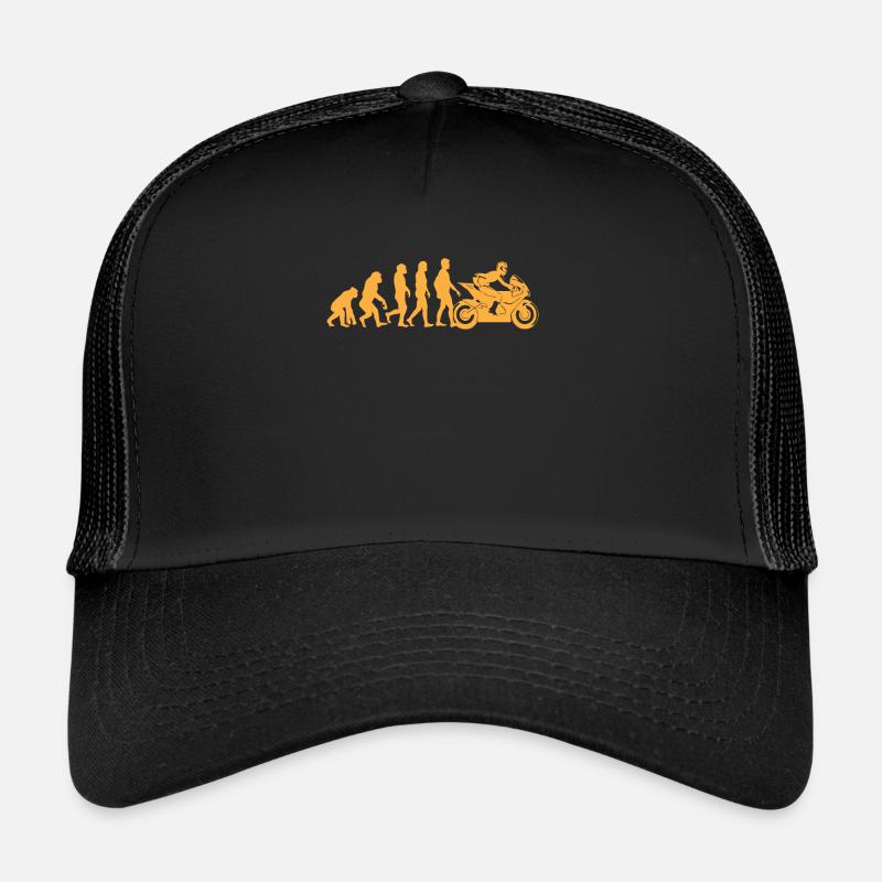 Motorrad Evolution - Trucker Cap - Schwarz/Schwarz