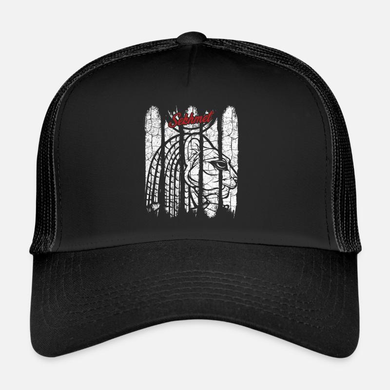 Vintage Retro Sachmet Silhouette Gift Deity Trucker Cap