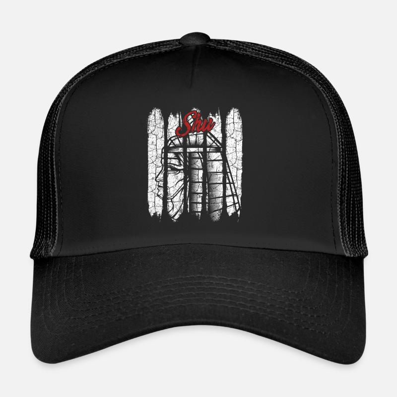 Divinité cadeau vintage rétro silhouette shu Casquette trucker 