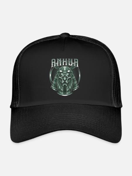 Dieu de guerre Anhur - Casquette trucker  - noir/noir - Devant