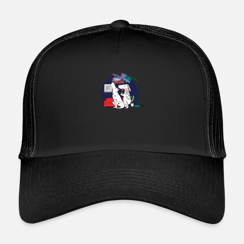 Tatouage drôle de chien dalmatien Casquette trucker 