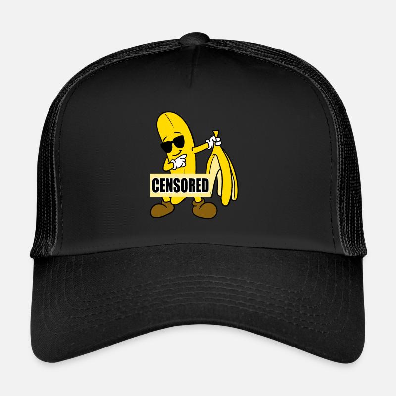 Censored Banana - Trucker Cap - black/black