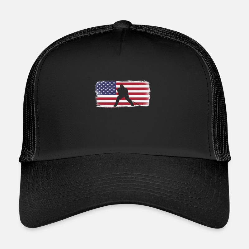 American Flag Eishockeyspieler Trucker Cap