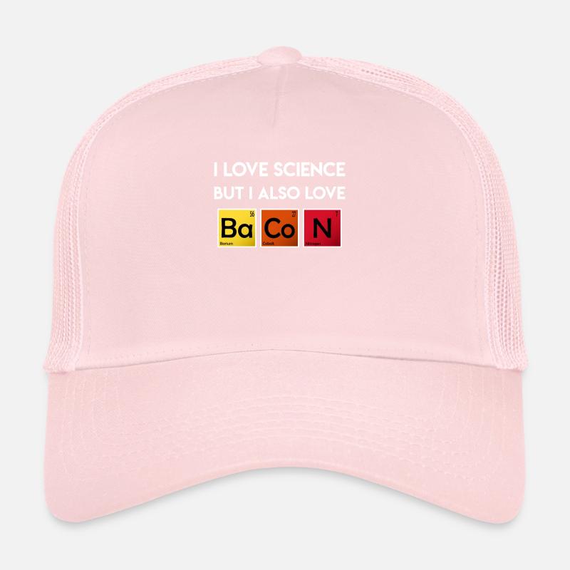 I love science Elements Bacon Periodic Table Trucker Cap