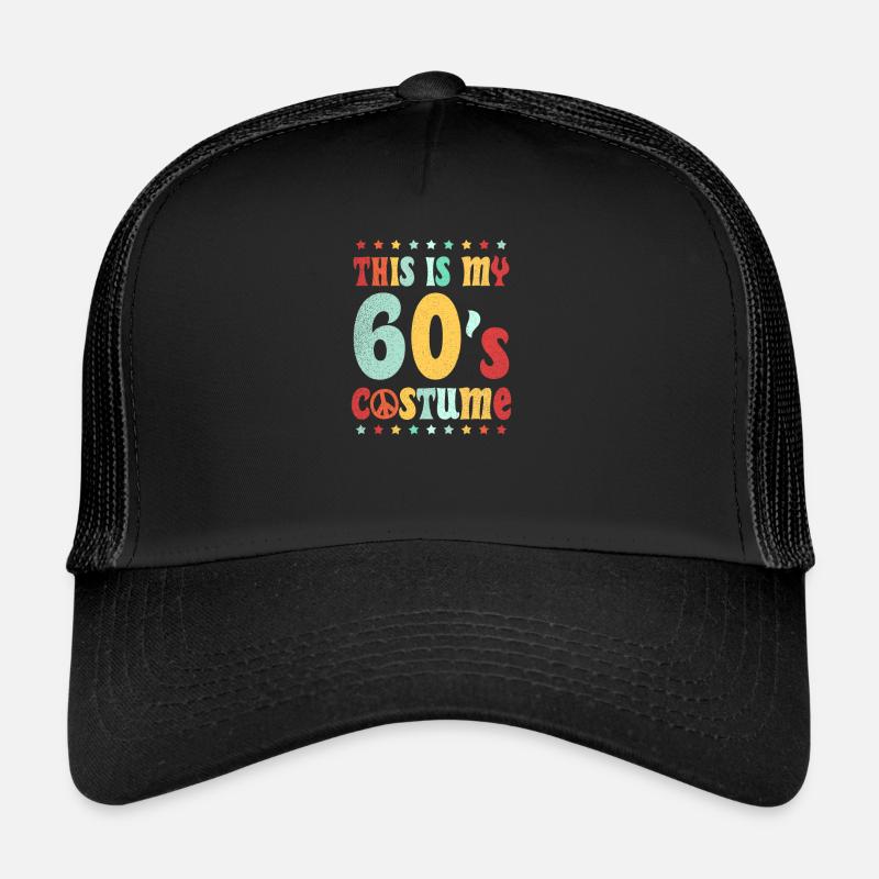 60s Groovy Mein Kostüm Geschenk - Trucker Cap - Schwarz/Schwarz