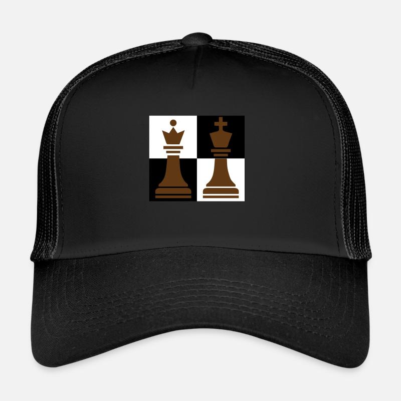 Schach - Trucker Cap - Schwarz/Schwarz
