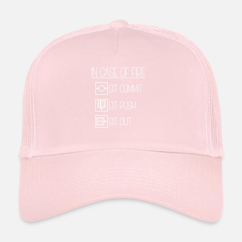 En cas d'incendie Git Commit Coding Programmer Linux Casquette trucker 
