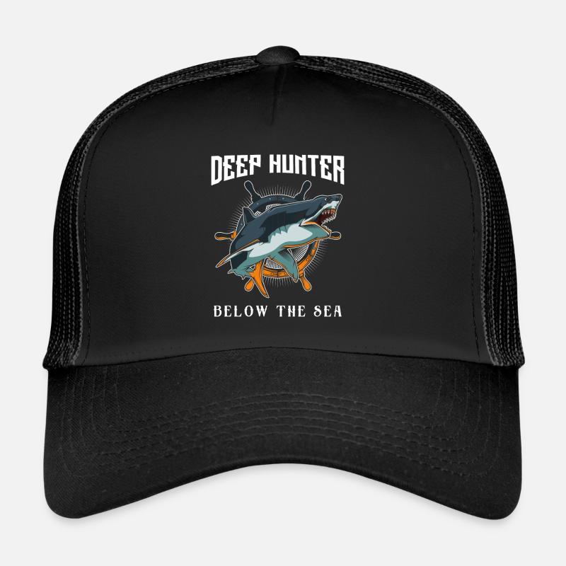 requin - Casquette trucker  - noir/noir