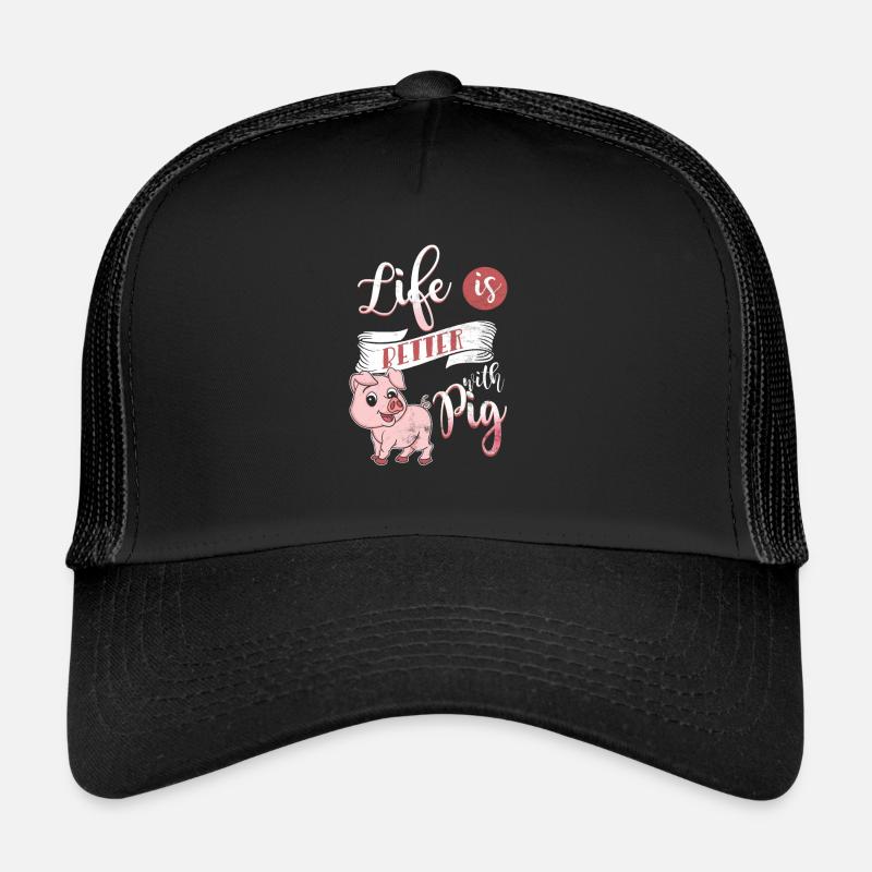 pig - Trucker Cap - black/black