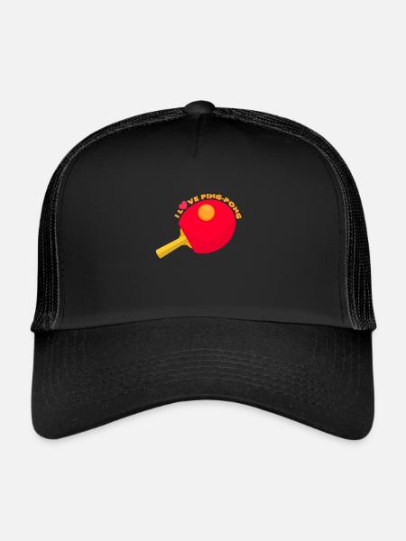 tennis de table - Casquette trucker  - noir/noir - Devant