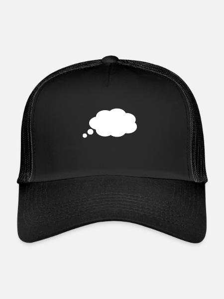 Bulle de pensée - Casquette trucker  - noir/noir - Devant