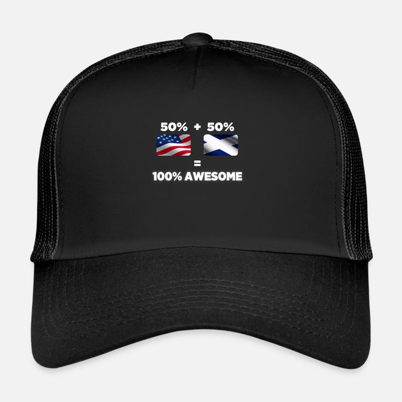 Half Scottish Half American total genial Trucker Cap