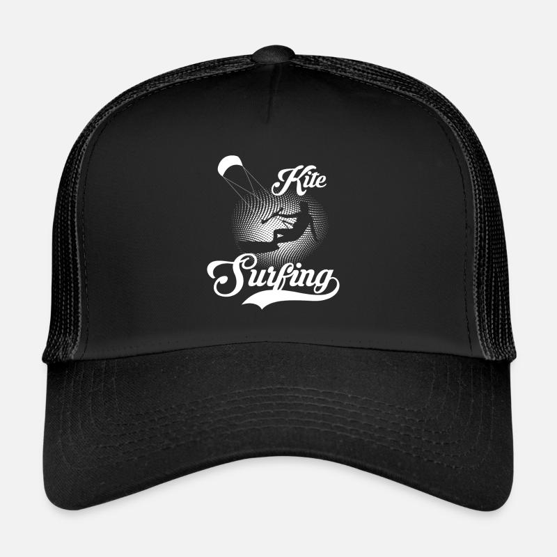 Surfeur de kitesurf kitesurf - Casquette trucker  - noir/noir