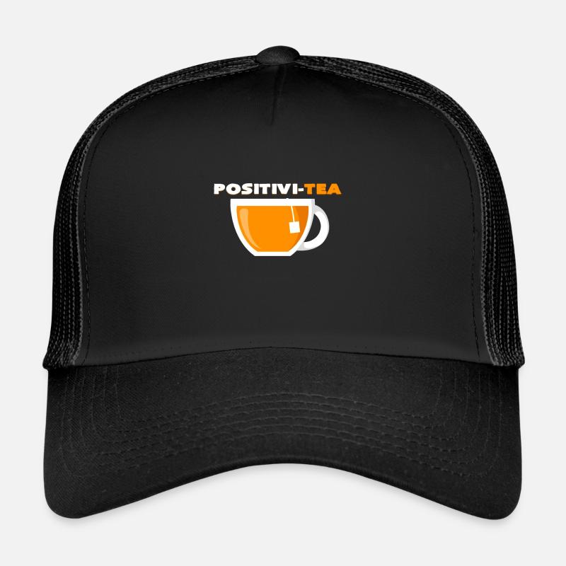 thé - Casquette trucker  - noir/noir