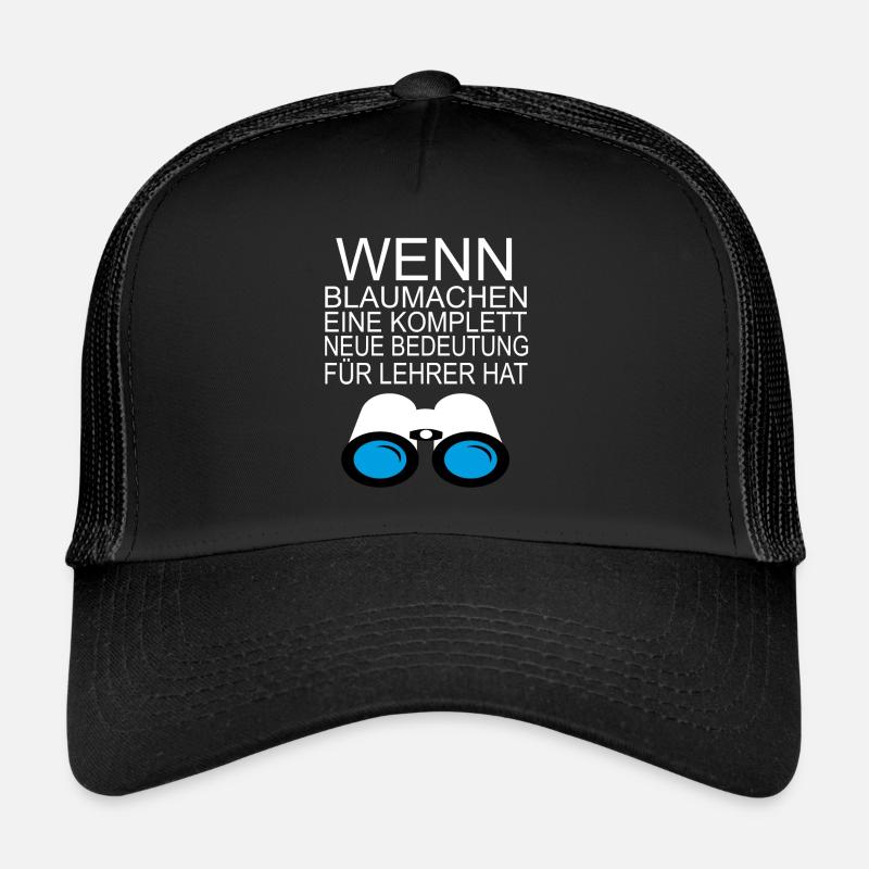 Lustiges Satire AFD Meldeportal Lehrer Geschenk - Trucker Cap - Schwarz/Schwarz